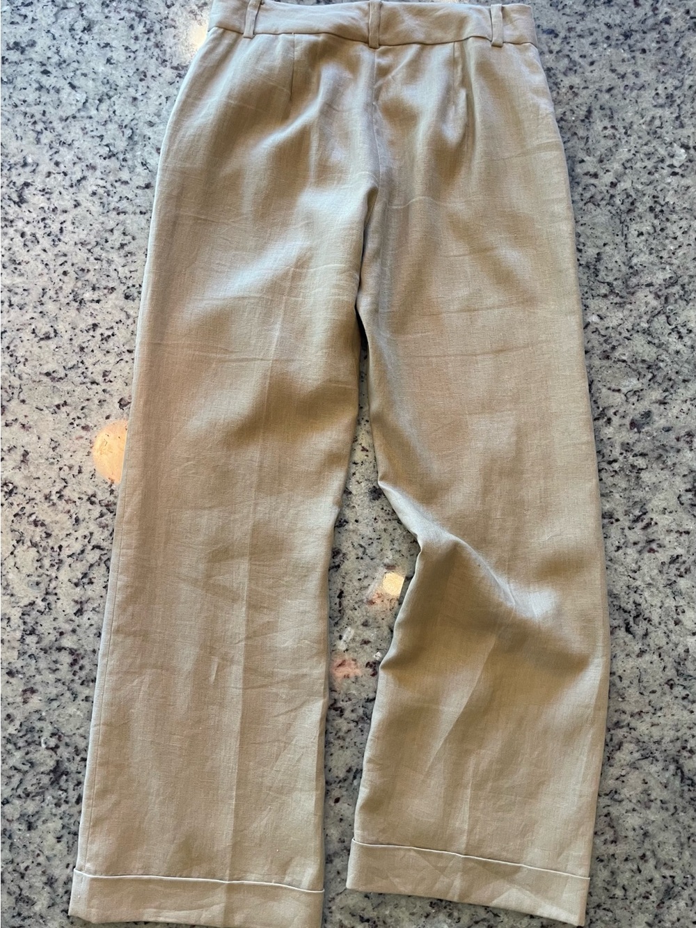 Ralph Lauren 100% linen cuffed trouser Pants - Tan 8 - Picture 2 of 9